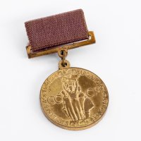 купить Знак нагрудный "За успехи в народном хозяйстве, ВДНХ", латунь, ММД, СССР, 1963 г.