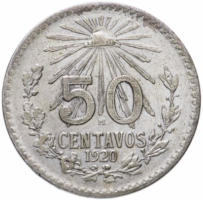 купить Мексика 50 сентаво (centavos) 1920