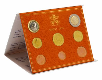 купить Ватикан годовой набор 2016 (8 монет в буклете)
