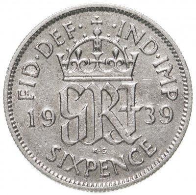 купить Великобритания 6 пенсов (pence) 1939
