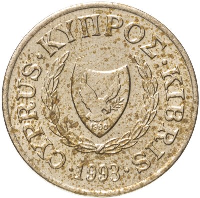 купить Кипр 2 цента (cents) 1993