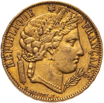 купить Франция 20 франков (francs) 1849 знак монетного двора: "A" - Париж