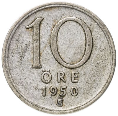 купить Швеция 10 эре (ore) 1950
