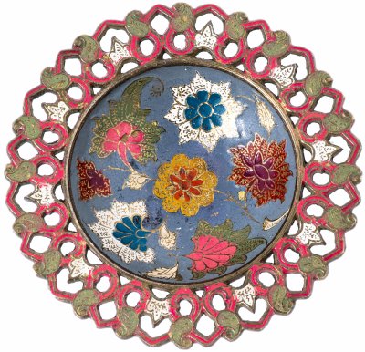 купить Ваза с прорезным бортом и цветочным декором, латунь, Индия, 1970-1990 гг.