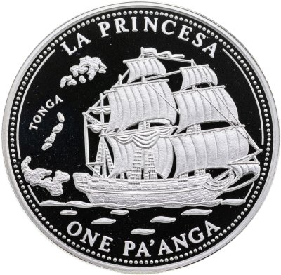 купить Тонга 1 паанга 1993 "Парусник "La Princesa""