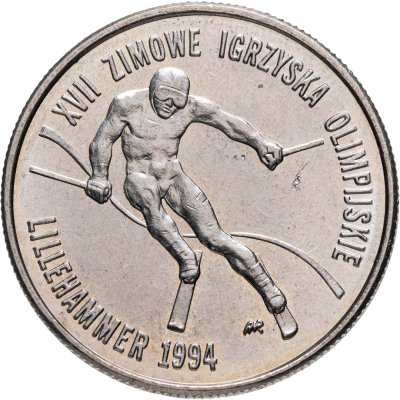 купить Польша 20000 злотых (zlotych) 1993 XVII зимние Олимпийские Игры, Лиллехаммер 1994