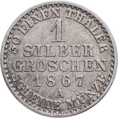купить Германия (Пруссия) 1 грош (silbergroschen) 1867