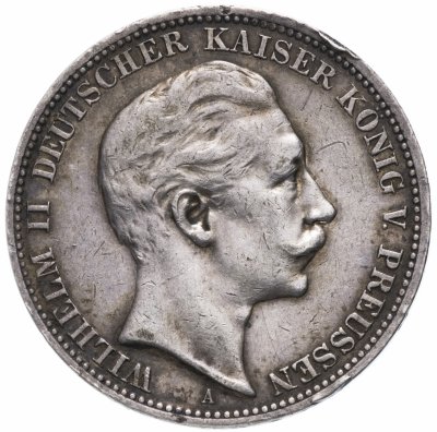 купить Германская Империя 3 марки (mark) 1910 "А"