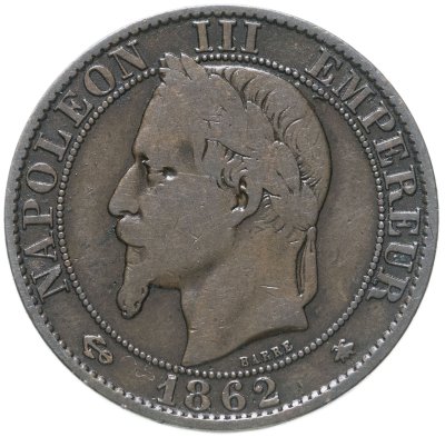 купить Франция 5 сантимов (centimes) 1862 A