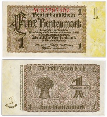 купить Германия 1 рентенмарка 1937 г (Pick 173)