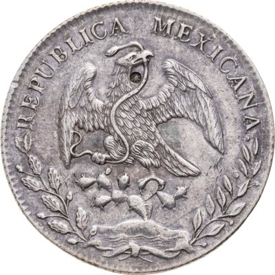 купить Мексика 8 реалов 1890 с чопмаркой