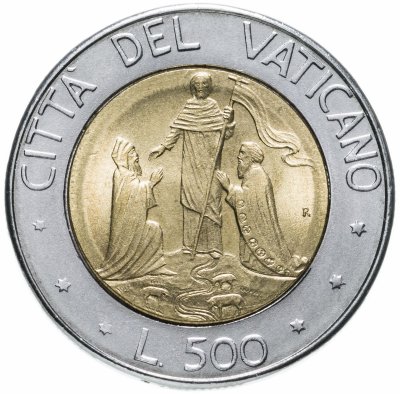 купить Ватикан 500 лир (lire) 1990