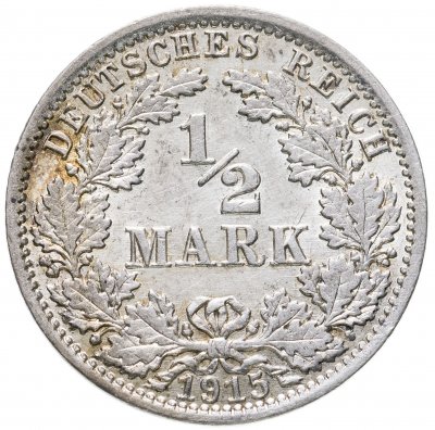 купить Германия 1/2 марки (mark) 1915 A знак монетного двора: "A" - Берлин