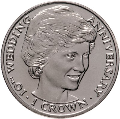 купить Гибралтар 1 крона (crown) 1991 "10 лет свадьбе Принца Чарльза и Леди Дианы - Леди Диана"