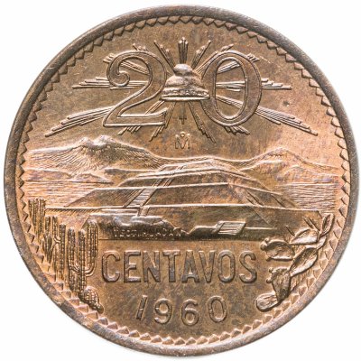 купить Мексика 20 сентаво (centavos) 1960