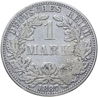 купить Германия (Германская Империя) 1 марка 1887 "А"