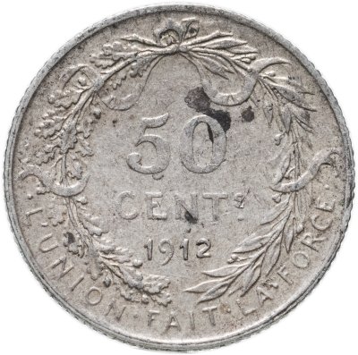 купить Бельгия 50 сантимов (centimes) 1912 Надпись на французском - 'ALBERT ROI DES BELGES'