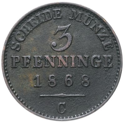 купить Германия, Пруссия 3 пфеннига 1868