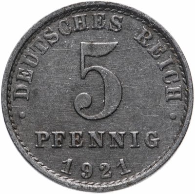 купить Германия (Веймарская республика) 5 пфеннигов 1921