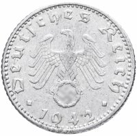 Купить Германия (Третий Рейх) 50 рейх пфеннигов (reichspfennig) 1942 E