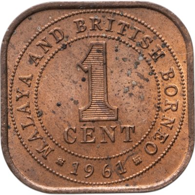 купить Малайя и Британское Борнео 1 цент (cent) 1961
