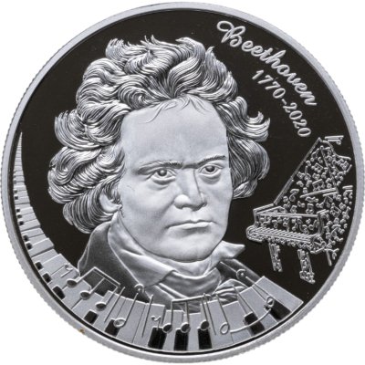 купить Самоа 2 доллара 2020 "250 лет со дня рождения немецкого композитора Людвиг ван Бетховена" в футляре