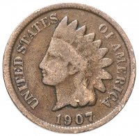 Купить США 1 цент (cent) 1907 Indian Head Cent