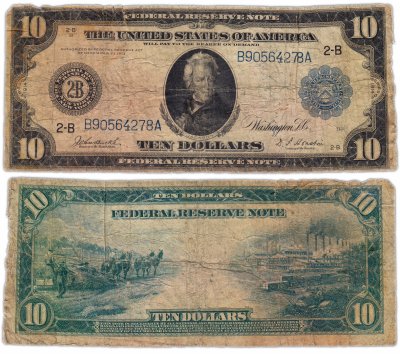 купить США 10 долларов 1914 Series 1914 (Pick 360) New York, Burke-Houston