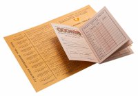 Купить Набор Комсомольский билет ЦК ВЛКСМ + учетная карточка , бумага, печать, издательство "Гознак", СССР, 1975