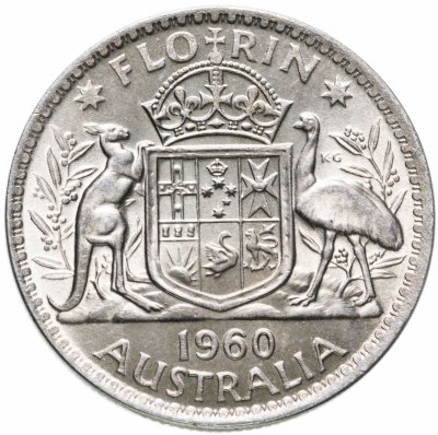 купить Австралия 2 шиллинга (флорин, shillings) 1960