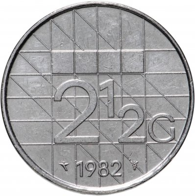 купить Нидерланды 2 1/2 гульдена (gulden) 1982-2001