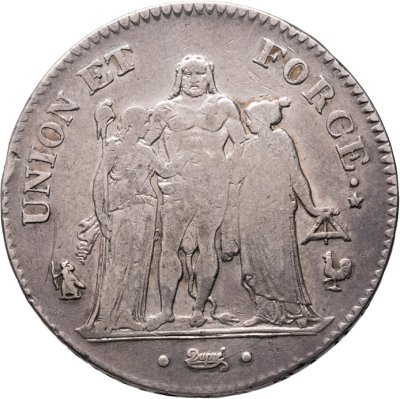 купить Франция 5 франков 1798-1799 (6 год республики)