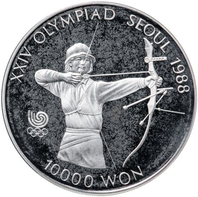 купить Южная Корея 10000 вон (won) 1987 "XXIV летние Олимпийские Игры, Сеул 1988 - Лучник"