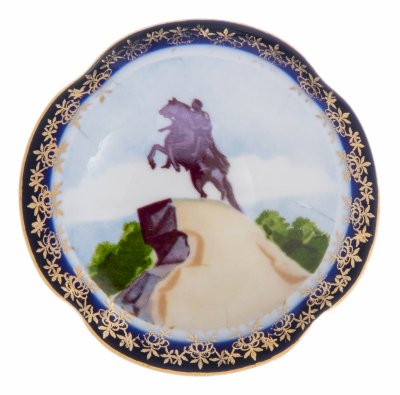 купить Шкатулка "Медный всадник", фарфор, деколь, мануфактура "Martinroda", Германия, 1970-1990 гг.