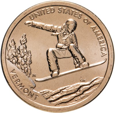 купить США 1 доллар 2022 D Американские инновации - Сноуборд (Вермонт)