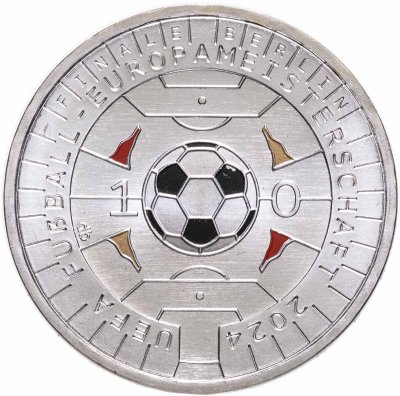 купить Германия 11 евро 2024 "UEFA Чемпионат Европы по футболу 2024", серебро