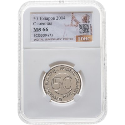 купить Словения 50 толаров (tolarjev) 2004 в слабе DNC MS66