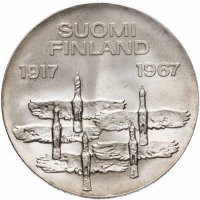Купить Финляндия 10 марок 1967 "50-летие независимости"