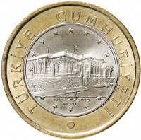 купить Турция 1 лира 2020 "100 лет Национальному собранию Турции"