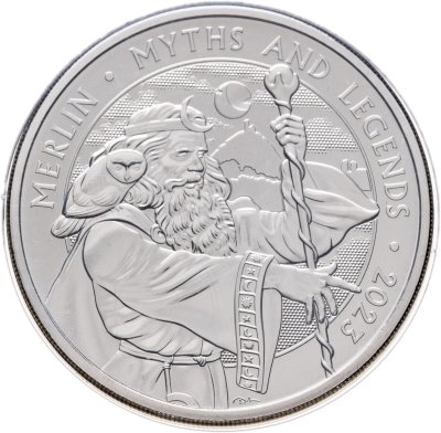 купить Великобритания 5 фунтов 2023 "Мифы и легенды - Мерлин"