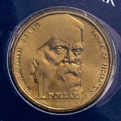 купить Австралия 1 доллар (dollar) 1996 "100 лет со дня смерти сэра Генри Паркса" в буклете