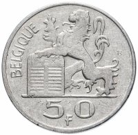Купить Бельгия 50 франков (francs) 1948 (Надпись на французском - 'BELGIQUE')