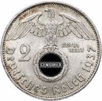 Купить Германия (Третий рейх) 2 рейхсмарки (reichsmark) 1937 "А" - Берлин