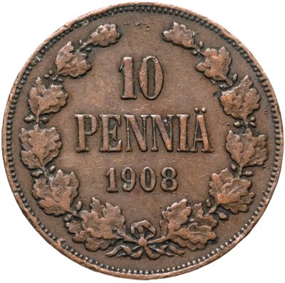 купить 10 пенни (pennia) 1908