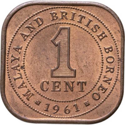 купить Малайя и Британское Борнео 1 цент (cent) 1961