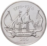 купить Нидерландские Антильские острова 25 гульденов (gulden) 1976 200 лет Независимости США