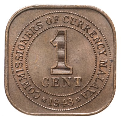 купить Малайя 1 цент (cent) 1943