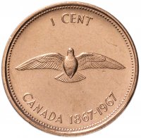 купить Канада 1 цент (cent) 1967 "100 лет Конфедерации Канады"