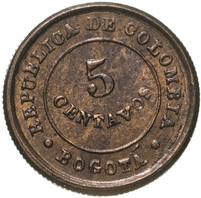 купить Колумбия 5 сентаво (centavos) 1901 "Лепрозорий"
