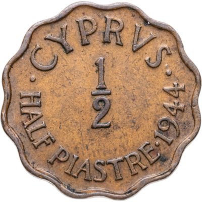 купить Кипр 1/2 пиастра (piastre) 1944